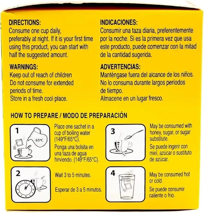 Pinalim Tea/Te de Mexican Version- Pineapple, Flax, Green Tea, White Tea - 30 Day Supply